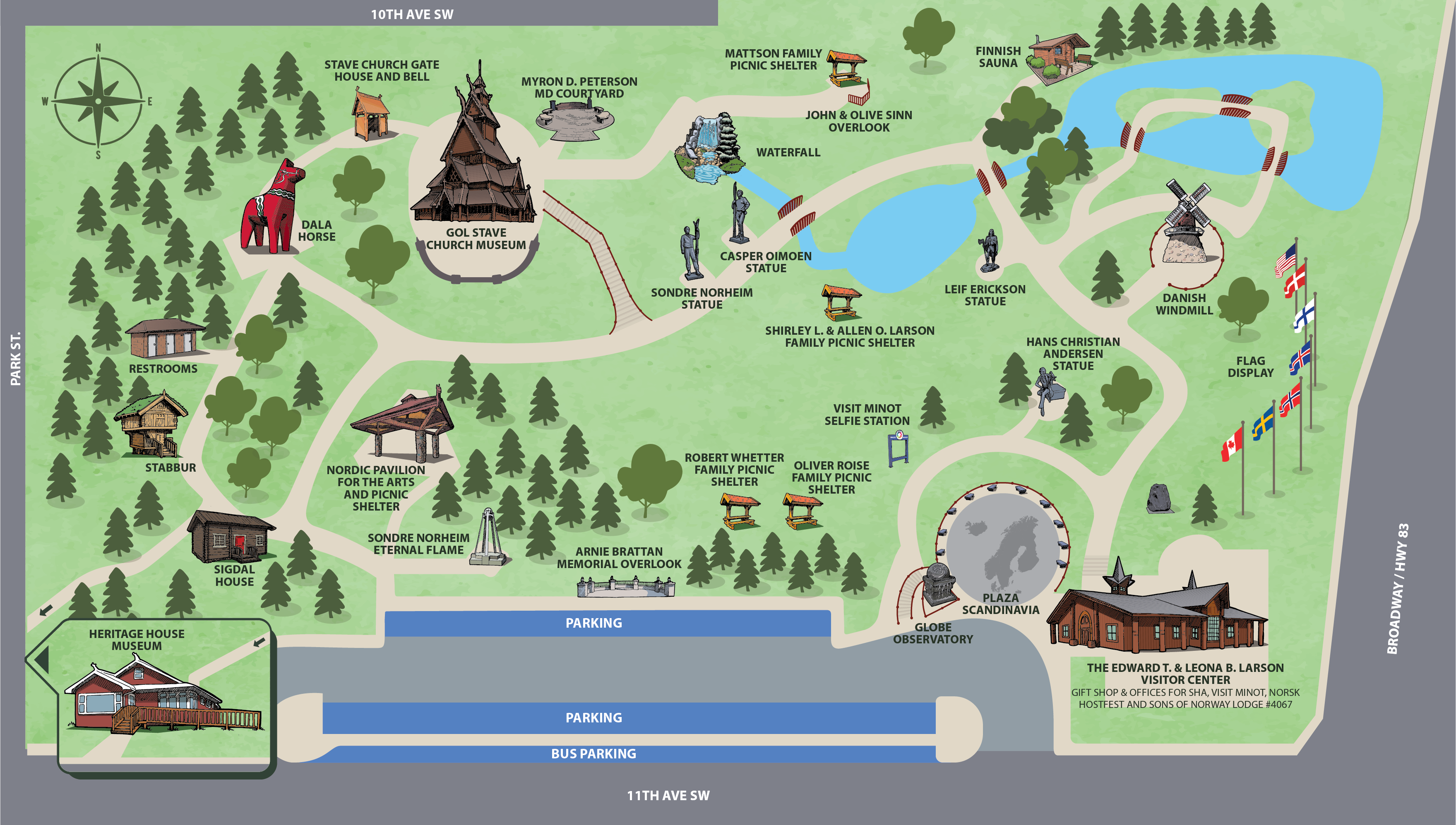 Scandinavian Heritage Park map